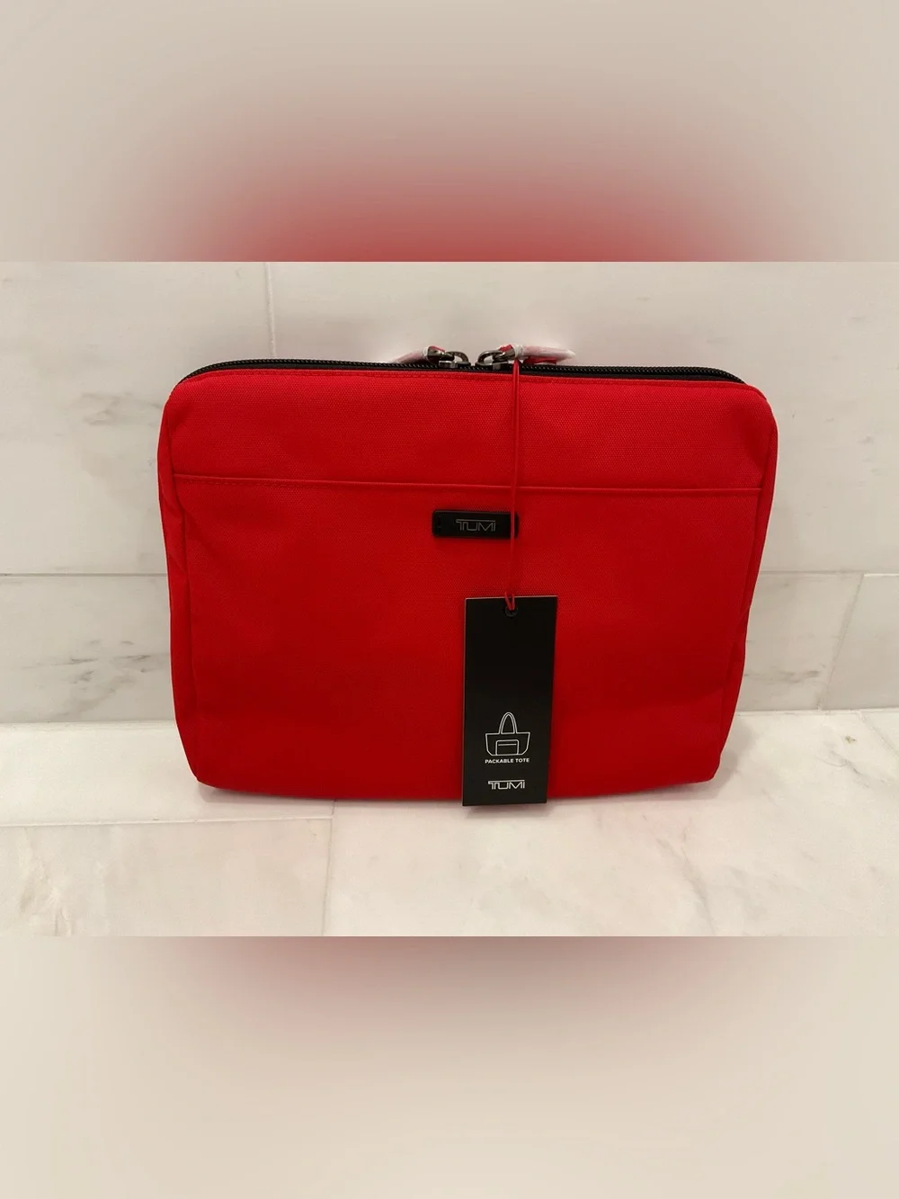 NEW TUMI Voyageur JUST IN CASE Nylon Packable 21.5” Tote Bag - TUMI RED